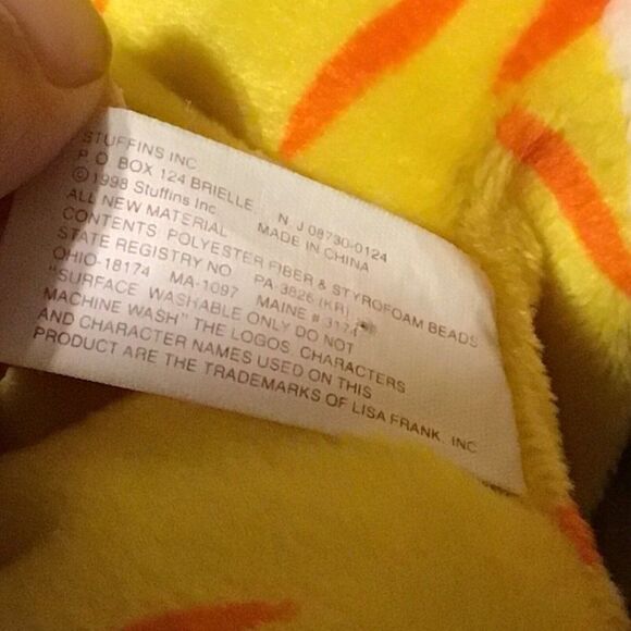 Vintage Lisa Frank Sunflower 23” Yellow Cat Plush 1998 - Picture 8 of 12